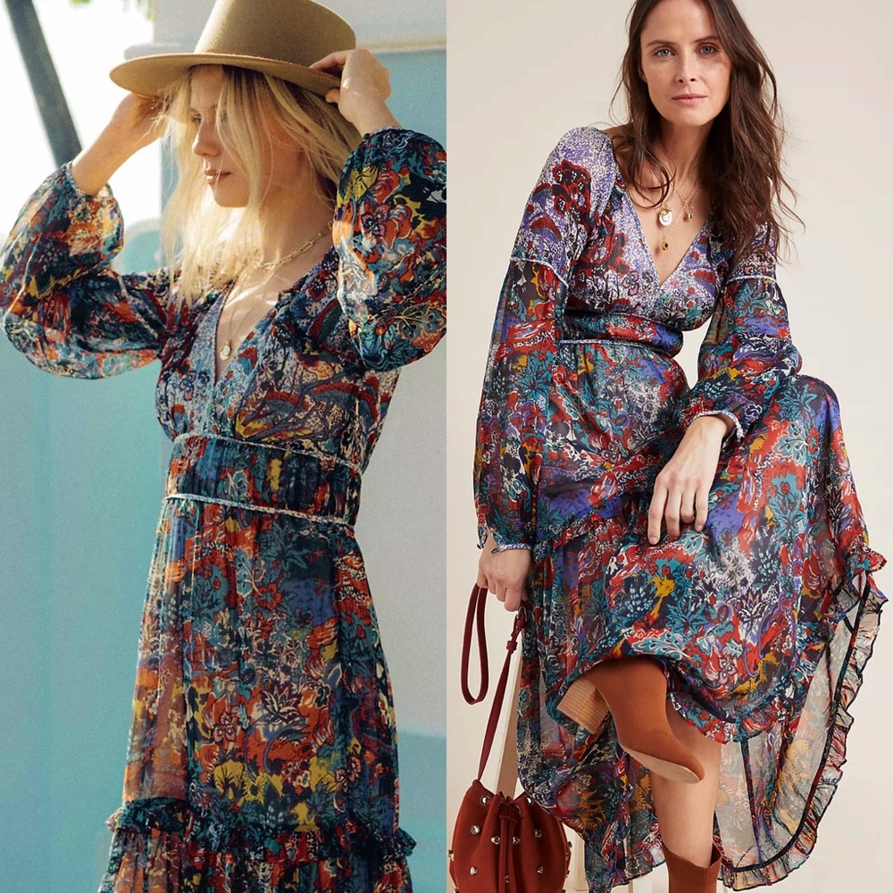 HTF Anthropologie Annabella Maxi Dress